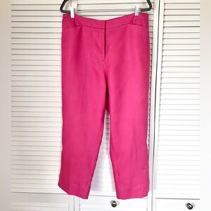 Jones New York Signature NWT Vibrant Watermelon Pink Cropped Capri Pants Size 14